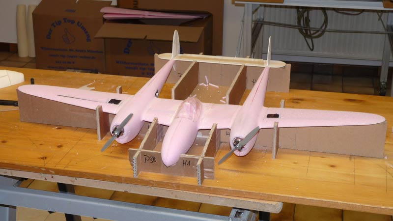 P38 wings 85cm Spannweite