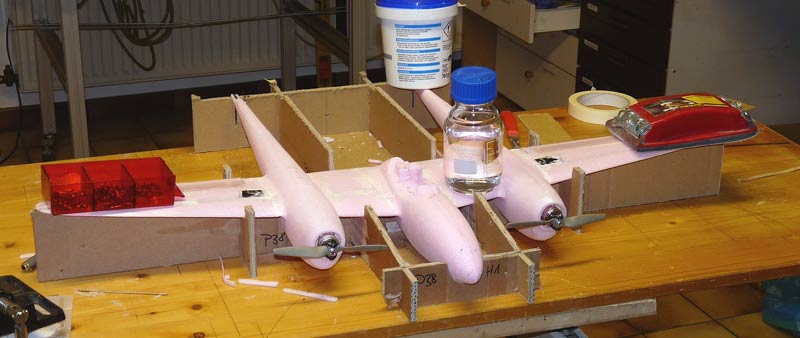 P38 wings 85cm Spannweite