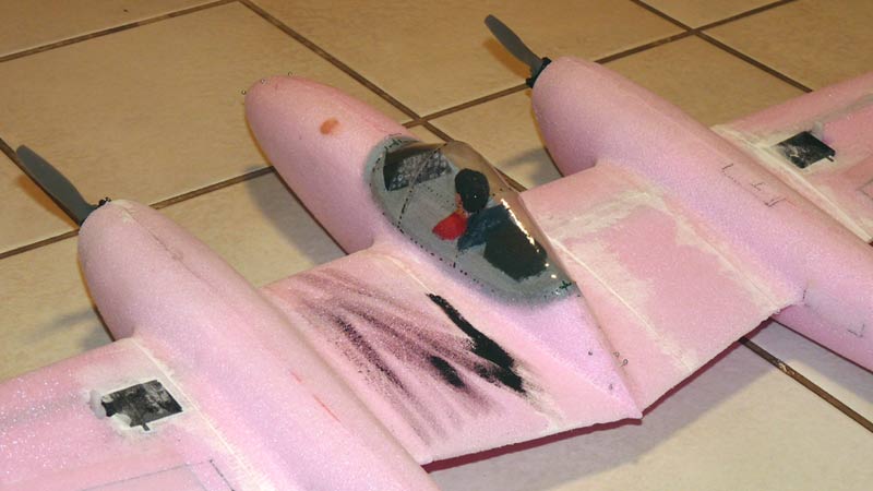 P38 wings 85cm Spannweite